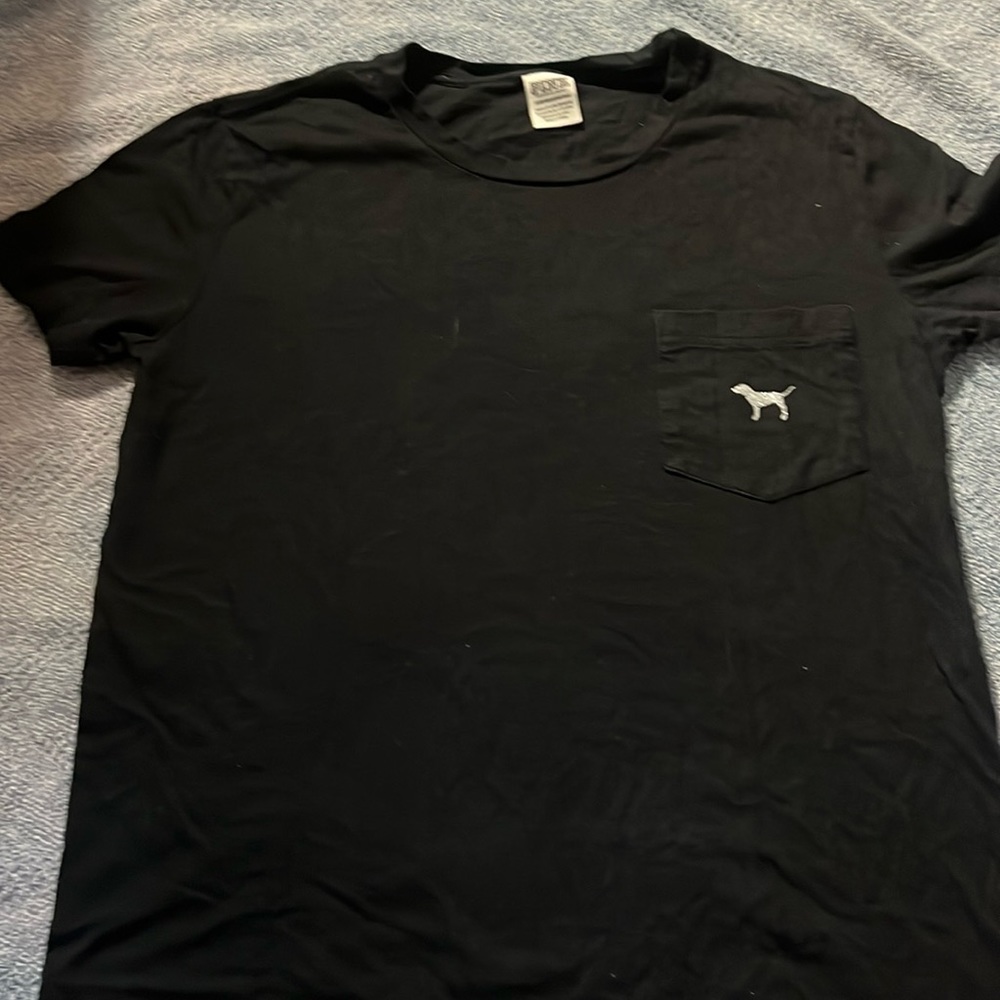 pink victoria secret short sleeve shirt